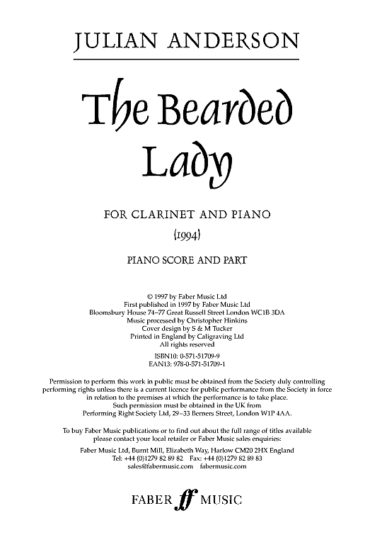 the bearded lady klavier & melodieinstr. julian anderson