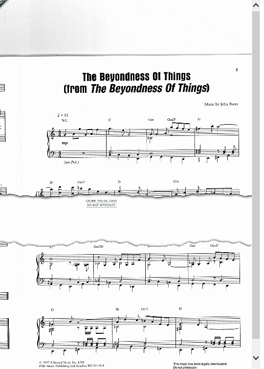 the beyondness of things from the beyondness of things  klavier solo john barry