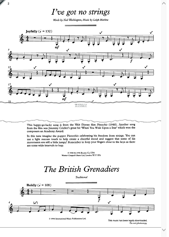 the british grenadiers klavier & melodieinstr. traditional