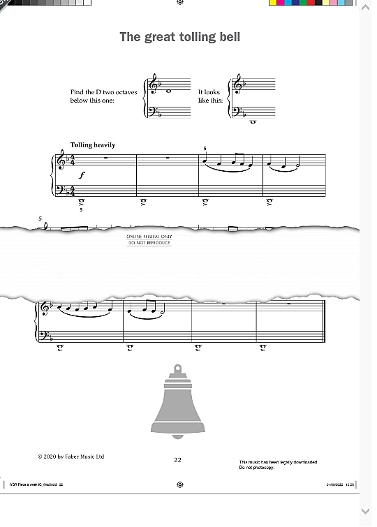 the great tolling bell from improve your sight reading! a piece a week piano initial  klavier solo paul harris