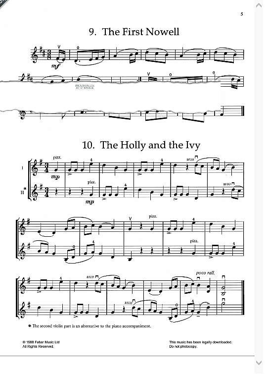 the holly and the ivy klavier & melodieinstr. traditional