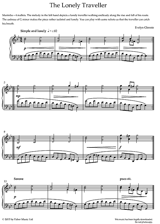 the lonely traveller percussion evelyn glennie