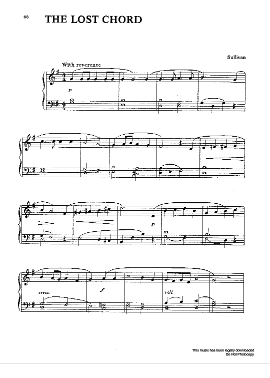the lost chord klavier solo arthur s. sullivan