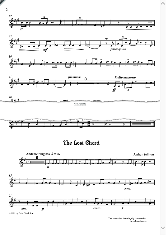 the lost chord klavier & melodieinstr. arthur s. sullivan