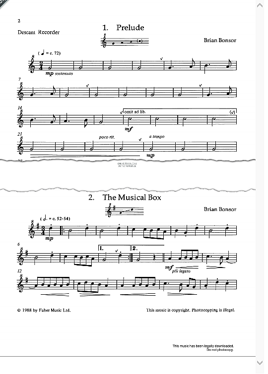 the musical box klavier & melodieinstr. brian bonsor