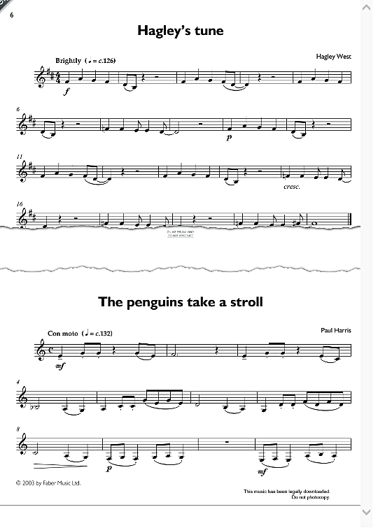 the penguins take a stroll from first repertoire for clarinet  klavier & melodieinstr. paul harris