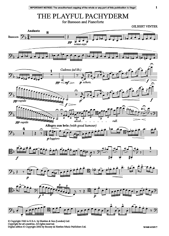the playful pachyderm klavier & melodieinstr. gilbert vinter