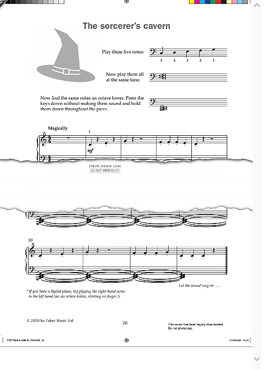 the sorcerer s cavern from improve your sight reading! a piece a week piano initial  klavier solo paul harris