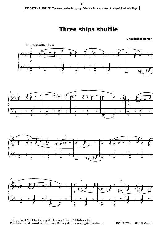 three ships shuffle klavier solo christopher norton