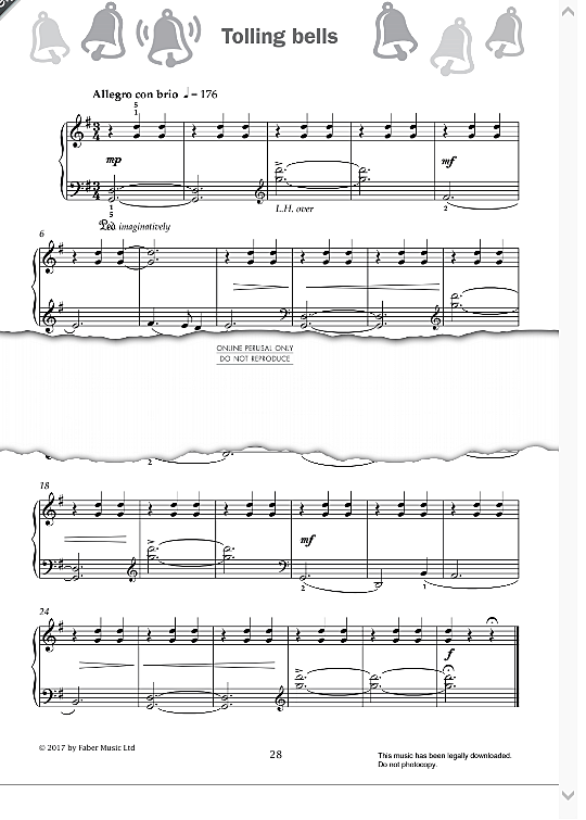 tolling bells from improve your sight reading! a piece a week piano grade 3  klavier solo paul harris