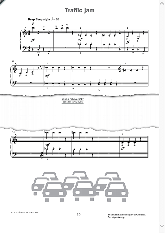 traffic jam from improve your sight reading! a piece a week piano grade 2  klavier solo paul harris