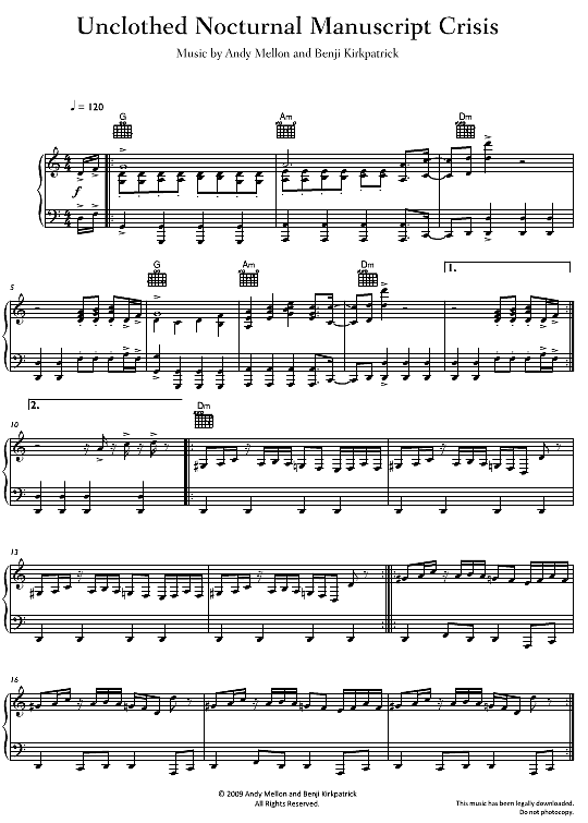 unclothed nocturnal manuscript crisis klavier solo bellowhead