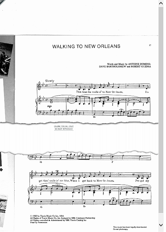 walking to new orleans klavier gesang & gitarre fats domino