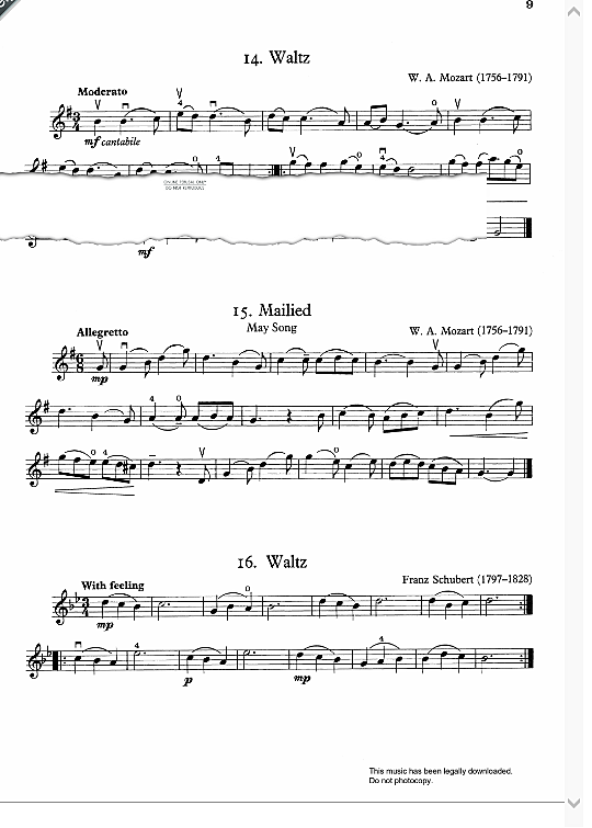 waltz klavier & melodieinstr. wolfgang amadeus mozart
