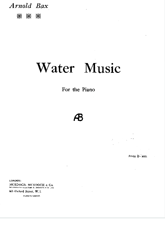 water music klavier solo arnold bax