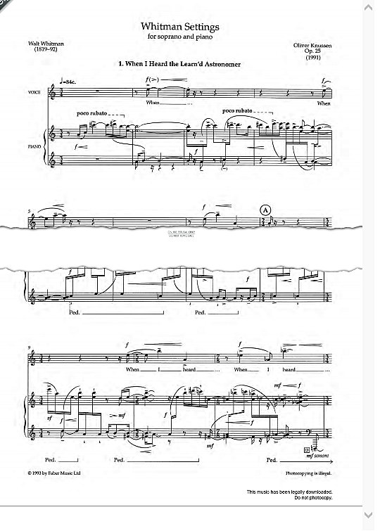 whitman settings gesang & begleitung oliver knussen