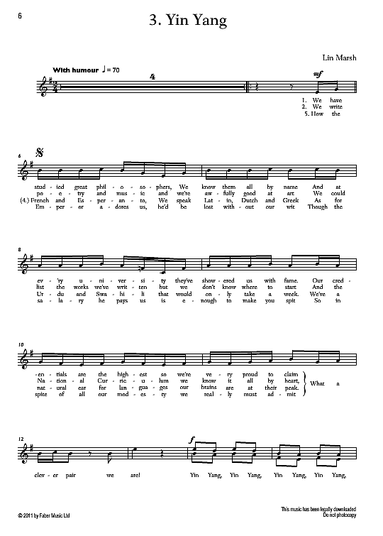 yin yang from song of the earth  frauenchor lin marsh