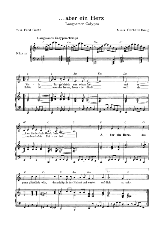 ... aber ein Herz (Klavier + Gesang) (Klavier Gesang  Gitarre) von Fanny Daal