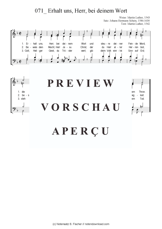  Erhalt uns Herr bei deinem Wort (Gemischter Chor) (Gemischter Chor) von Chorsatz Alte Meister