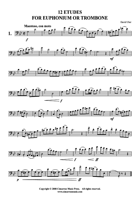 12 Et den (Euphonium oder Posaune) (Bariton Posaune (Solo)) von David Uber