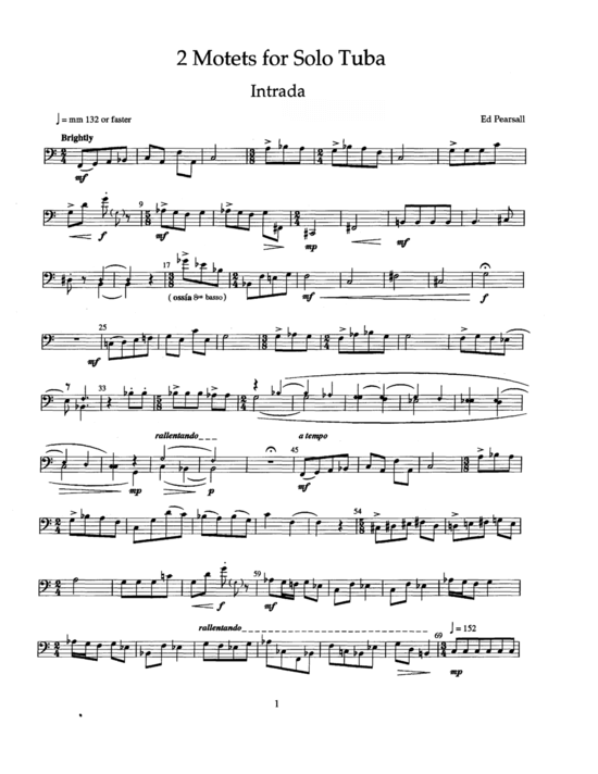 2 Motets (Tuba Solo) (Tuba (Solo)) von Edward Pearsal