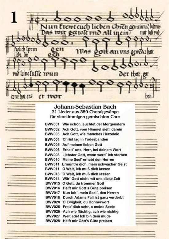 389 Choralges nge Teil 1 (Gemischter Chor) (Gemischter Chor) von J. S. Bach (1685-1750)