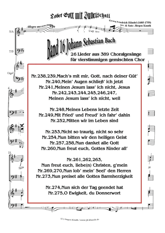 389 Choralges nge Teil 16 (Gemischter Chor) (Gemischter Chor) von J. S. Bach (1685-1750)