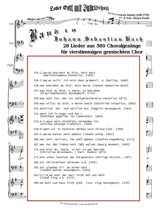 389 Choralges nge Teil 18 (Gemischter Chor) (Gemischter Chor) von J. S. Bach (1685-1750)