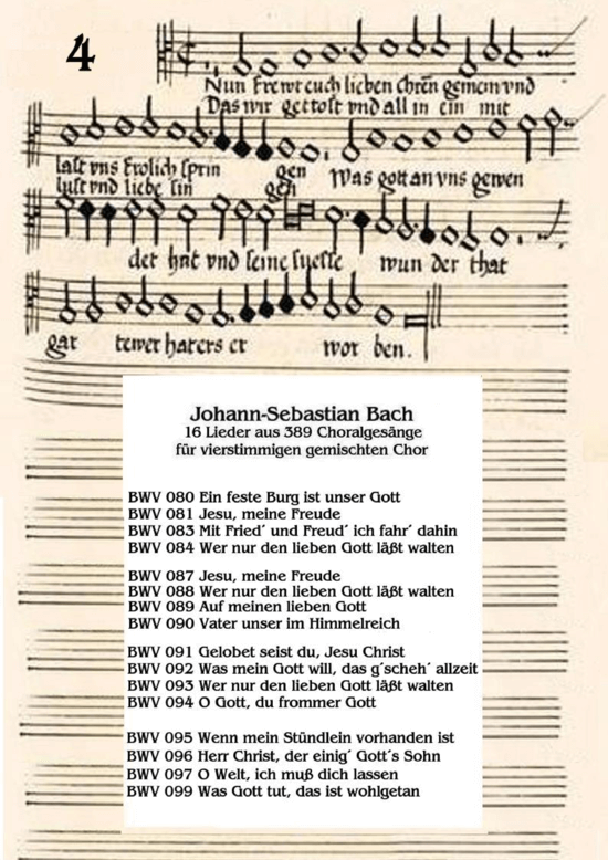 389 Choralges nge Teil 4 (Gemischter Chor) (Gemischter Chor) von J. S. Bach (1685-1750)