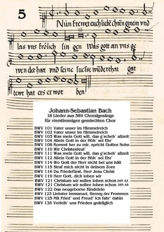 389 Choralges nge Teil 5 (Gemischter Chor) (Gemischter Chor) von J. S. Bach (1685-1750)