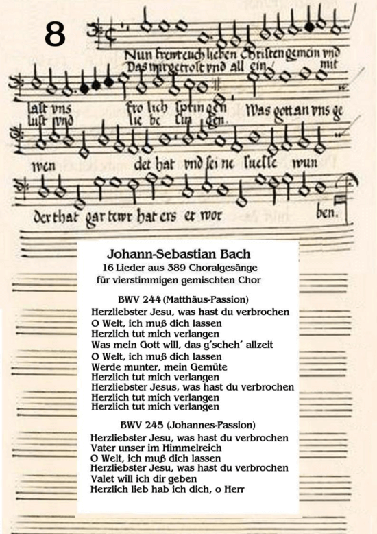 389 Choralges nge Teil 8 (Gemischter Chor) (Gemischter Chor) von J. S. Bach (1685-1750)