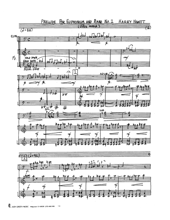 6 Preludes (Euphonium + Klavier) (Klavier  Euphonium) von Harry Hewitt