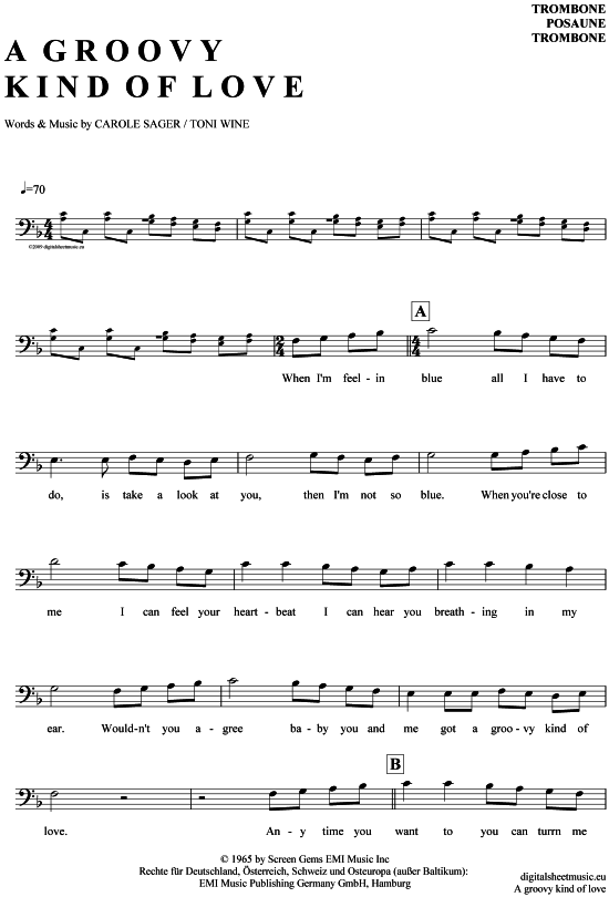 A groovy kind of love (Posaune  Bariton) (Posaune) von Phil Collins