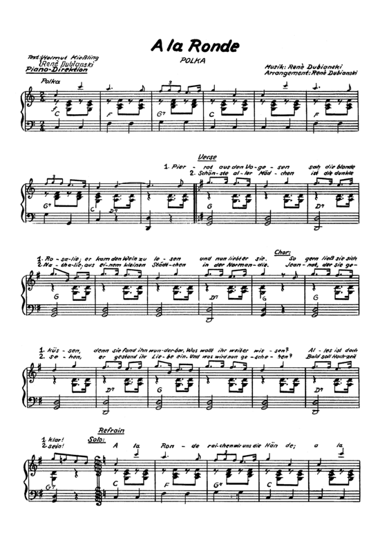 A La Ronde (Klavier Solo mit unterlegtem Text) (Klavier Solo) von Orchester Siegfried Mai amp Christel Schulze