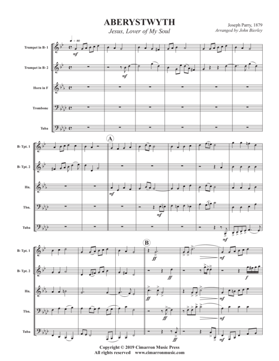 Aberystwyth (Blechbl auml ser Quintett) (Quintett (Blech Brass)) von Joseph Parry