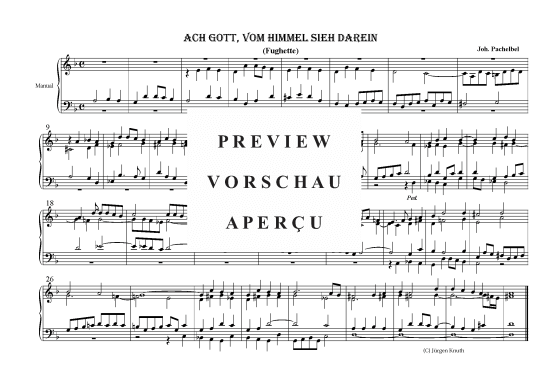 Ach Gott vom Himmel sieh darein (Orgel Solo) (Orgel Solo) von Johann Pachelbel 1653-1706