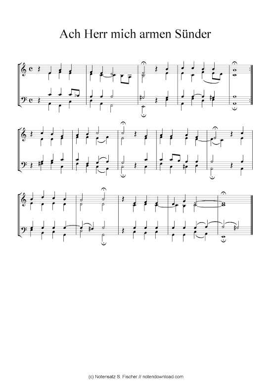 Ach Herr mich armen S nder (Klavier Solo) (Klavier Solo) von Johann Ch. G. Stade (Hrsgb.) 1830