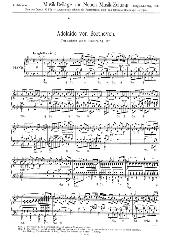 Adelaide von Beethoven (Klavier Solo) (Klavier Solo) von Sigismund Thalberg