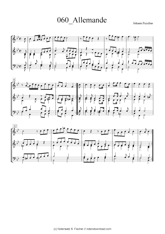 Allemande (Quintett in C) (Quintett (Blech Brass)) von Johann Pezelius