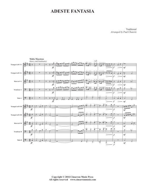Andeste Fantasia (Doppeltes Blechbl auml serquintett) (Quintett (Blech Brass)) von Traditional (arr. Paul Chauvin)