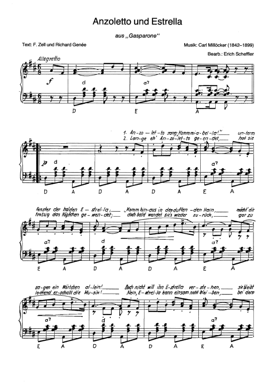 Anzoletto und Estrella (Akkordeon) (Akkordeon) von aus Gasparone