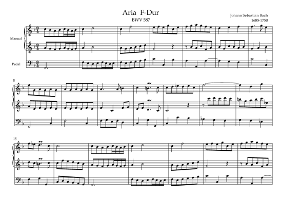 Aria F-Dur BWV 587 (Orgel Solo) (Orgel Solo) von Johann-Sebastian Bach 1685-1750
