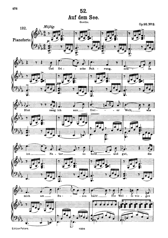Auf dem See D.543 (Gesang hoch + Klavier) (Klavier  Gesang hoch) von Franz Schubert