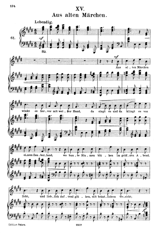 Aus alten M auml rchen Op.48 No.15 (Gesang hoch + Klavier) (Klavier  Gesang hoch) von Robert Schumann