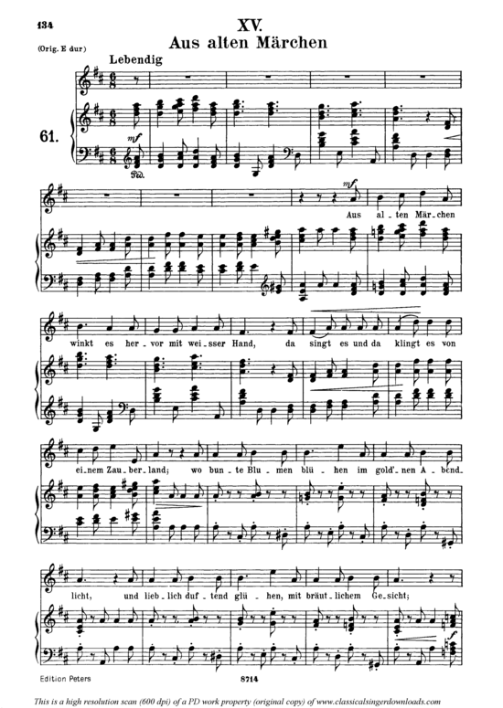 Aus alten M rchen Op.48 No.15 (Gesang mittel + Klavier) (Klavier  Gesang mittel) von Robert Schumann