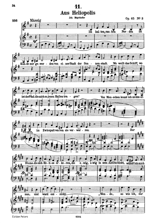 Aus Heliopolis D.753 (Gesang hoch + Klavier) (Klavier  Gesang hoch) von Franz Schubert