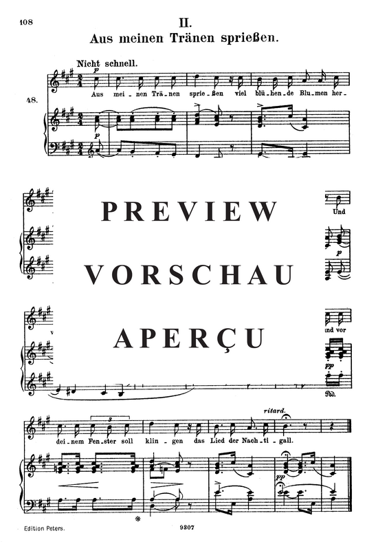 Aus meinen Tr acirc nen sprie szlig en Op.48 No.2 (Gesang hoch + Klavier) (Klavier  Gesang hoch) von Robert Schumann