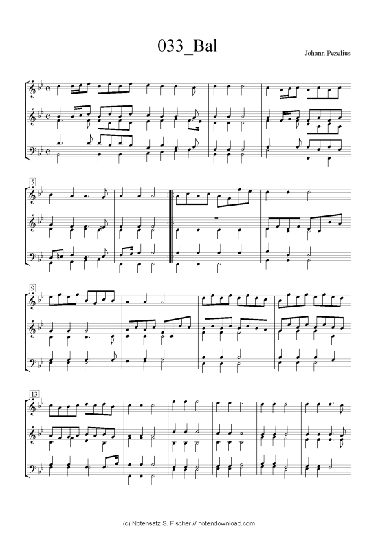 Bal (Quintett in C) (Quintett (Blech Brass)) von Johann Pezelius