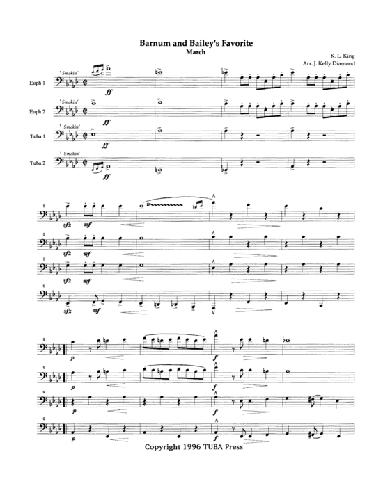 Barnum and Bailey acute s Favroite (Tuba Quartett EETT) (Quartett (Tuba)) von Karl King
