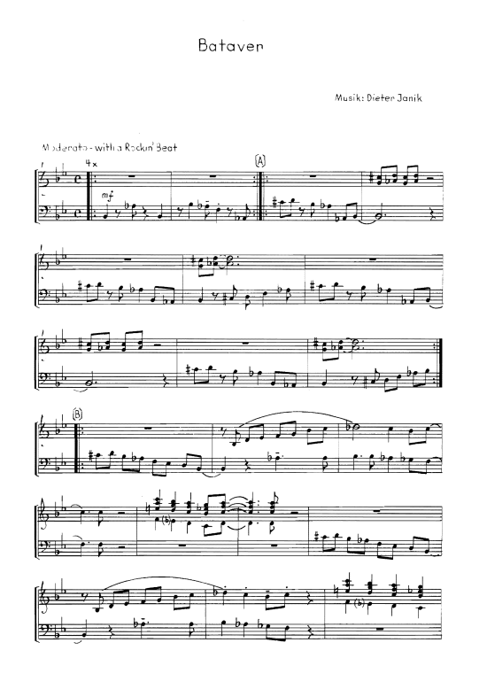 Bataver (Klavier Solo) (Klavier Solo) von sheet music for jazzpiano